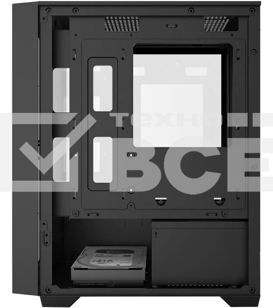 Компьютерный корпус Bloody CC-123 черный без БП mATX 8x120мм 2xUSB2.0 1xUSB3.0 audio bott PSU