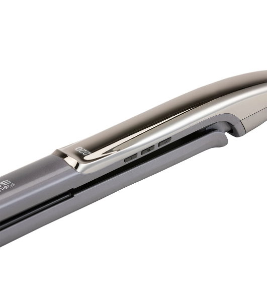 Выпрямитель для волос Polaris PHSS 2098TTi Tourmaline PROF графитовый/металлик, 22 мм, 220 °C, 5 режимов