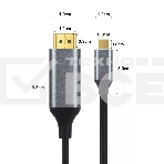 Кабель USB3.1 CM-HDMI 1.8M CU423MC-1.8M VCOM, фото2