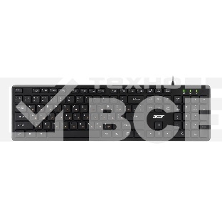 Клавиатура Acer OKW122 проводная, USB, черный