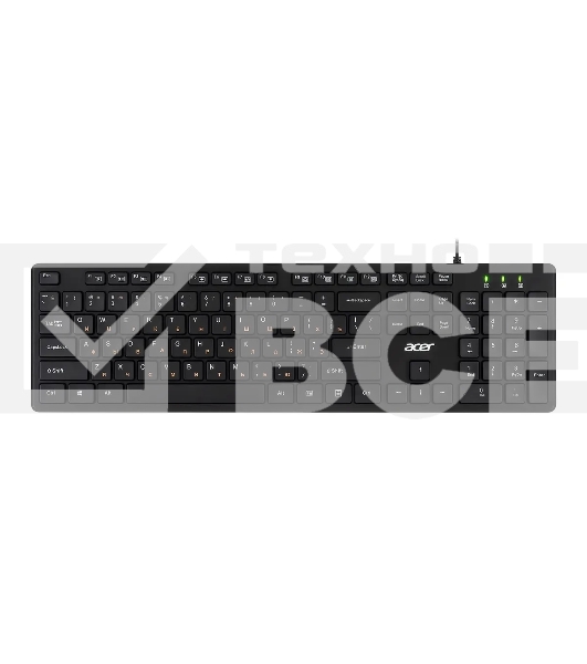 Клавиатура Acer OKW122 проводная, USB, черный