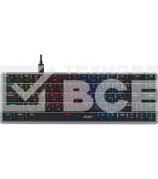 Клавиатура Acer OKW302 (ZL.KBDCC.01C) проводная, USB, серебристый