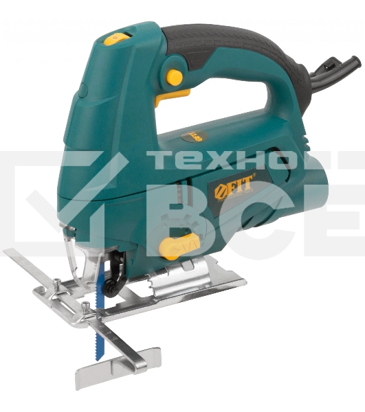Лобзик FIT JS-601 570 Вт, 0-3000 ход/мин, БзП, маятник, 65 мм, 1,9 кг, рез. накл., коробка