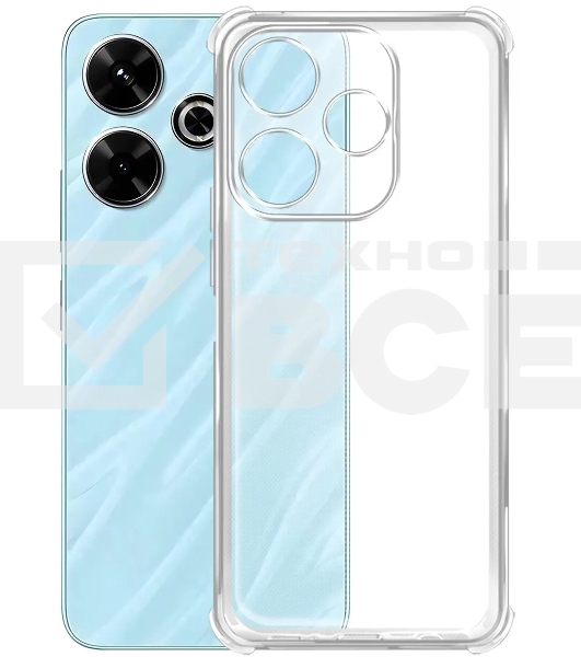 Чехол (клип-кейс) BoraSCO для Xiaomi Poco M6 4G Bumper Case прозрачный