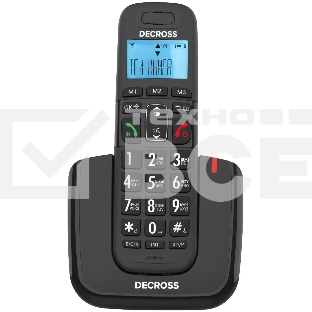 Р/Телефон Dect Decross DC1013 черный АОН