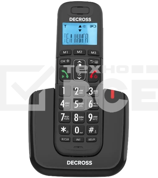 Р/Телефон Dect Decross DC1013 черный АОН