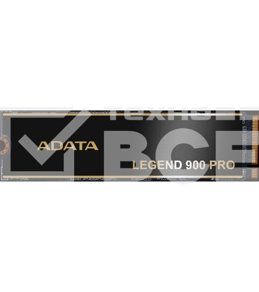 Твердотельный накопитель ADATA SSD LEGEND 900 PRO, 2000GB, M.2(22x80mm), NVMe 1.4, PCIe 4.0 x4, 3D NAND, R/W 7400/6500MB/s, IOPs н.д./н.д., TBW 1200, DWPD 0.3 (5 лет)