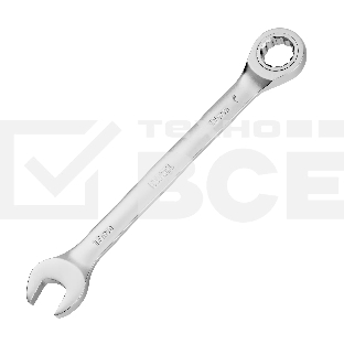 Ключ комбинированный трещоточный Denzel 14711 17 мм, CrV, матовый хром