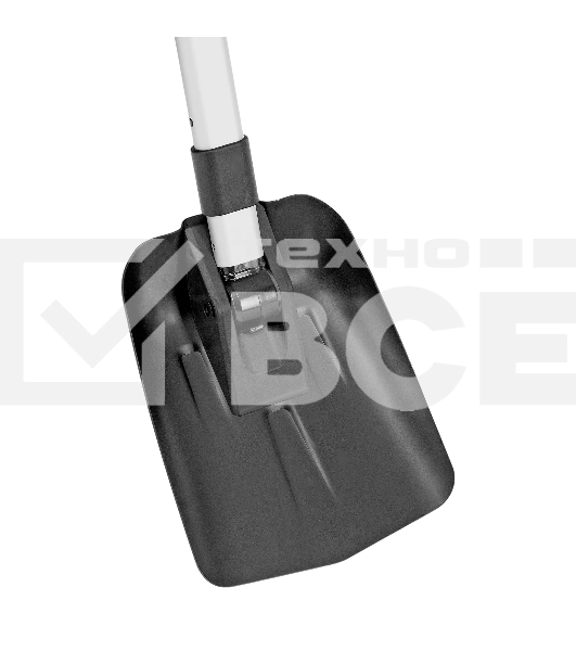 Лопата автомобильная складная Denzel алюминиевая, 220х280х585-870 мм, телескопический черенок