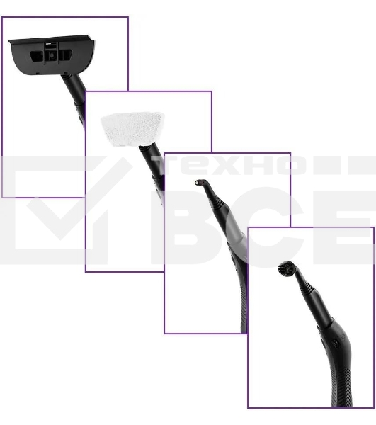 Пароочиститель напольный Kitfort КТ-9102-3 черный/бирюзовый