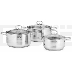 Набор посуды LARA LR02-81 Standart 6пр. LR02-81 Набор посуды LARA Standart (2.3 л + 4.5 л + 5.7 л) капсулированное индукционное дно, крышки, фото4