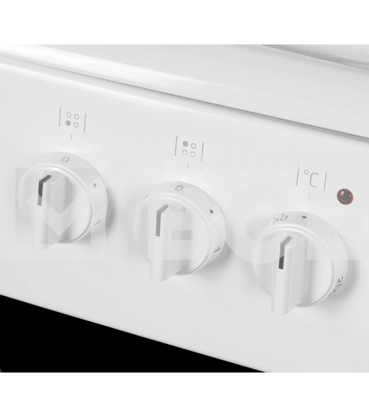 Плита электрическая Hansa FCEW54109 белый, конфорок 4 шт, духовка 65 л, 50 см x 85 см x 60 см