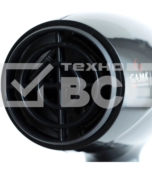 Фен GA.MA GH0201 EOLIC MINI CX черный, 1600 Вт, компактный, ионизация