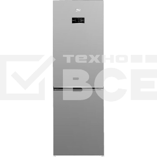 Холодильник Beko B3RCNK362HS серебристый двухкамерный 220/100л морозилка снизу, Total No Frost