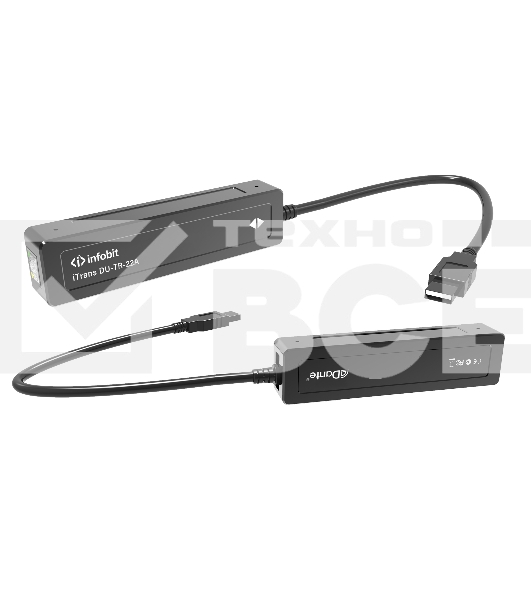 Конвертер Infobit [iTrans DU-TR-22A] (приемник/передатчик) Dante - USB Аудио 2 -канальный, порт USB A.1xRJ45(Dante). Питание PoE.