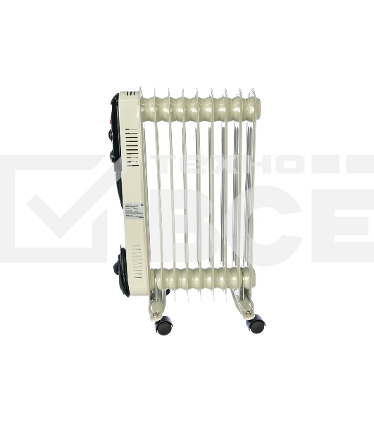 Масляный обогреватель Neoclima NC 9309, белый/черный, 2000 Вт, 25 м2, термостат