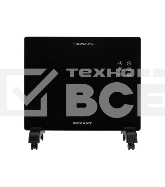 Конвектор Rexant 60-0112, черный, 1000 Вт, 10 м2, электронный термостат, Wi-Fi
