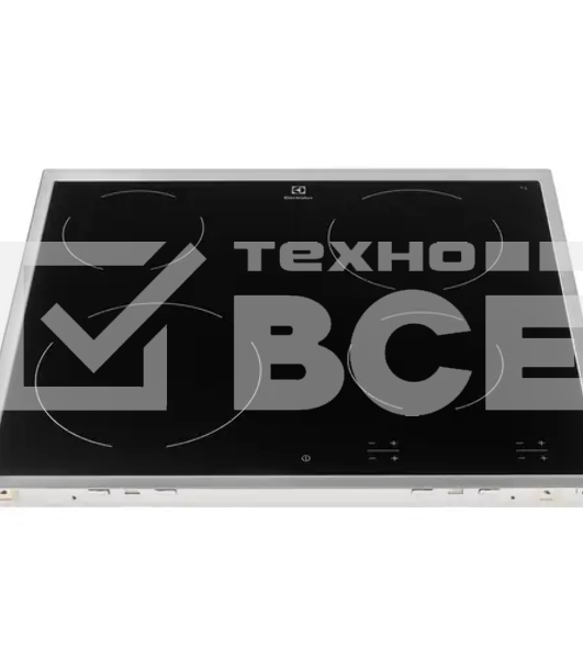 Встраиваемая электрическая панель Electrolux EHF16240XK, 60 см, 4 конфорки, черный цвет, рама из нержавеющей стали