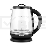 Чайник электрический Kitfort КТ-6145 2л. 2200Вт черный/серебристый (корпус: пластик/стекло), фото 1
