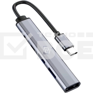 Разветвитель USB-C Digma DHUB-5USB-AC-3.0 5порт. черный