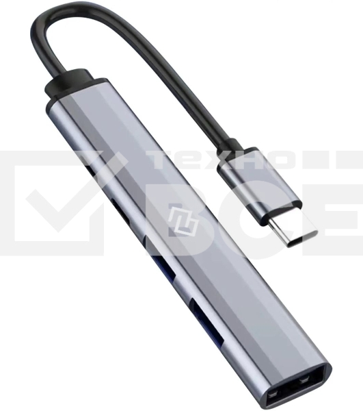 Разветвитель USB-C Digma DHUB-5USB-AC-3.0 5порт. черный