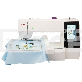 Швейная машина Janome Memory Craft 500Е 160 вышив.дизайнов, алфавит 6 видов, в том числе русский, монограммы в 2, 3 буквы и эмблемы, бордюры 46 видов, швейные строчки 52 образца, макс.поле вышивки 200х280 мм, увелич.рабочая поверхность, прямое соединение 