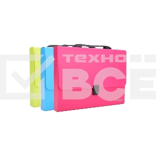 Папка-портфель Deli Rio EB50002 1 отделение, A4 полипропилен 0.7мм, ассорти