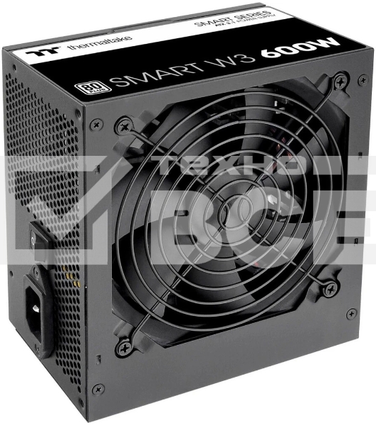 Блок питания Thermaltake Smart W3 600W, ATX 3.1, APFC, 12cm Fan, 80 PLUS, Retail