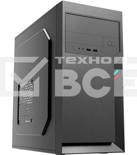 Компьютерный корпус Foxline FL-702, mATX, 1x5.25EXT, 1x3.5EXT, 2x3.5INT, 2xUSB 3.0, HDA, w/o FAN, w/450W ATX PSU, w/1.2m EU pwr cord