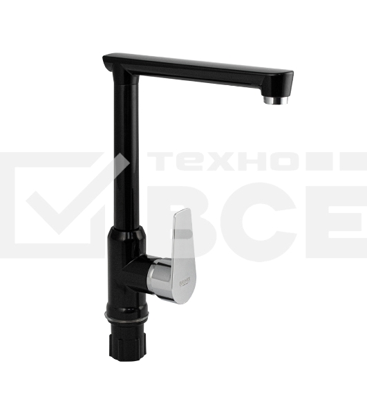 Смеситель на кухню BRIMIX 467, боковой Г-образный, шаровый из высокопрочного пластика АБС черный
