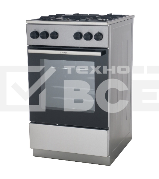 Плита газовая Gorenje GG5A11XF нержавеющая сталь, конфорок 4 шт, духовка 70 л, 85 см x 50 см x 59.4 см