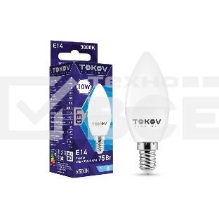 Лампа светодиодная TOKOV ELECTRIC 10Вт С37 6500К Е14 176-264В