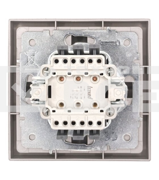 Выключатель 3-кл. СП ZIMA IP20 10А безвинт. зажим серый матовый LEZARD 704-7488-109QC