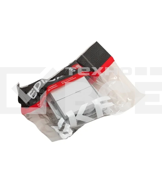 Механизм выключателя EKF UP1-SWA-20 Эпика двухклавишный, алюминий