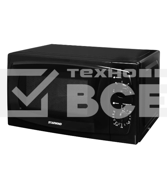Микроволновая печь Starwind SWM5420 черный, 20 л, 700 Вт, переключатели - поворотный механизм