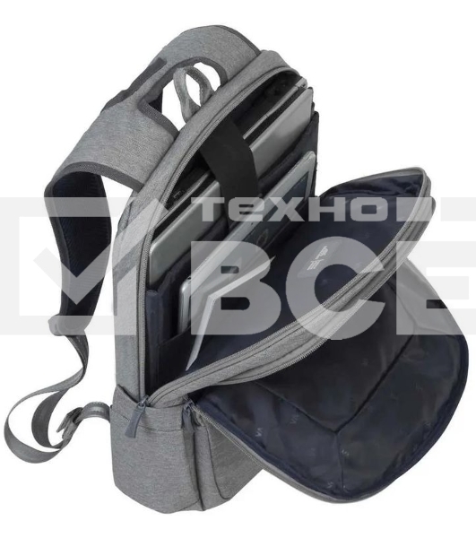 Рюкзак для ноутбука 15.6' Riva 7760 серый полиэстер