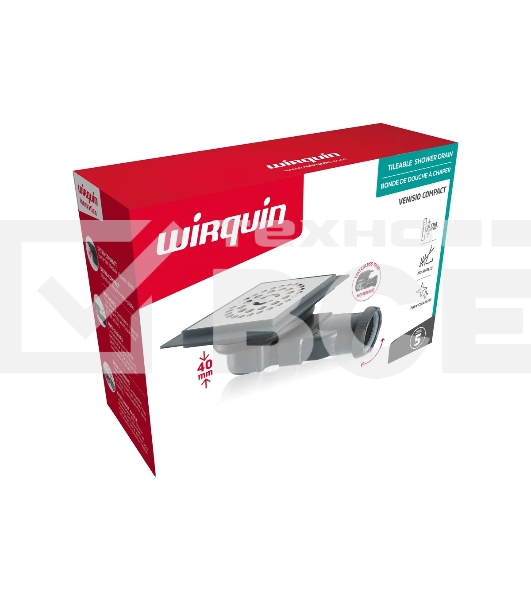 Трап точечный WIRQUIN Venisio Compact с решеткой 115*115