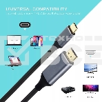 Кабель USB3.1 CM-HDMI 1.8M CU423MC-1.8M VCOM, фото16