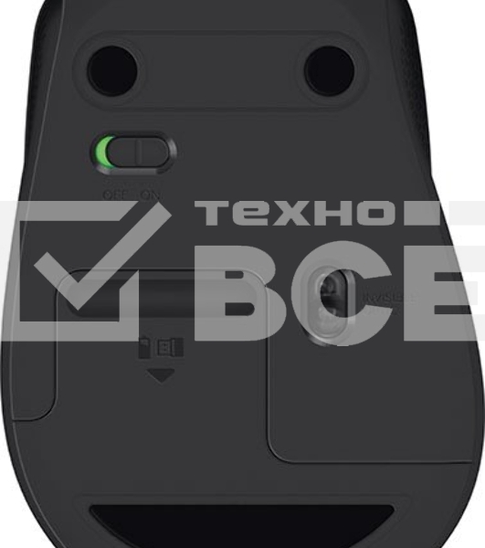 Мышь беспроводная Logitech M330 SILENT PLUS черный, 1000 dpi, радиоканал, USB, кнопки - 3