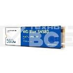 Накопитель SSD WD Blue SN580, 500GB, PCIe 4.0 x4, M.2 2280, NVMe, R/W 4000/3600, фото2