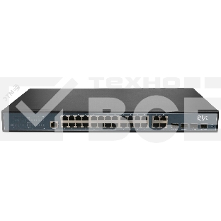 Коммутатор управляемый PoE 24 порта 10/100/1000 Мб/с, 4хSFP, 370 Вт RVi-1NSM24G-4C