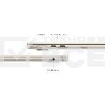Ноутбук Apple Macbook Air 13 M3/8C CPU/10C GPU/16GB/512GB/KB-US/Ru/Starlight (MXCU3), фото6