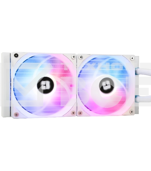 Водяное охлаждение для процессора Thermalright Aqua Elite 240 White ARGB V3 (240mm, White, ARGB/ Fans: 2x120mm, 66.17CFM, 25.6dBA, 1500RPM/ Pump height 53mm, 23dBA, 3300RPM, Rad thickness 27mm/ S: 1200, 1700, 1851, 2011, 2066, 115X, AM4, AM5)