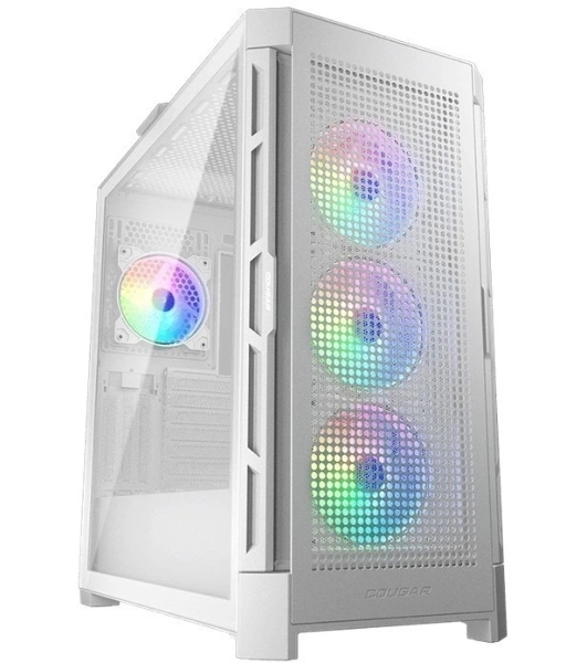 Компьютерный корпус Cougar Airface Pro RGb White 4x120MM ARGb FAN, ARGb FAN HUB, БЕЗ БП, БЕЛЫЙ, E-ATX
