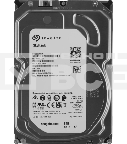 Жесткий диск Seagate ST6000VX008 SATA 6Tb 5400RPM 6Gb/S 256MB