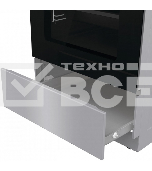 Плита комбинированная Gorenje GK5B44SF серебристый, конфорок 4 газовых, духовка 70 л, 50 см x 85 см x 59.4 см