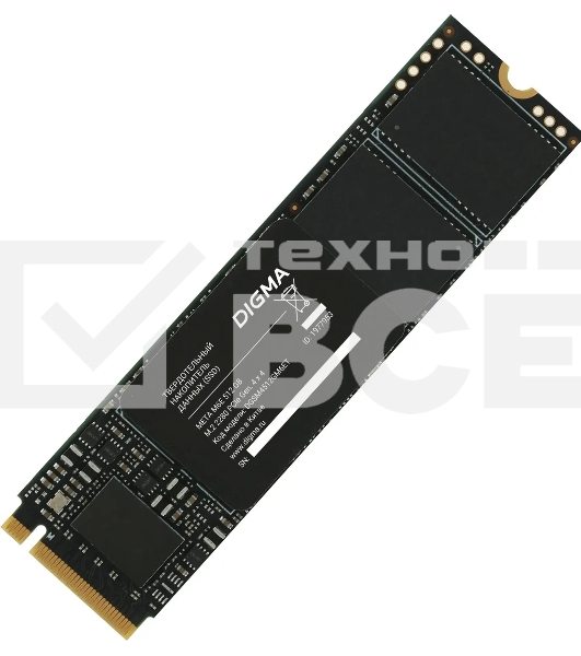 Накопитель SSD Digma Meta M6E, 512ГБ, PCIe 4.0 x4, M.2 2280, NVMe, R/W 5000/2600
