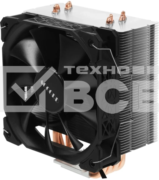 Устройство охлаждения(кулер) Accord ACC-4P12 Soc-AM5/AM4/1200/1700/1851 серебристый/черный 4-pin 31dB Al+Cu 180W 565gr brown box