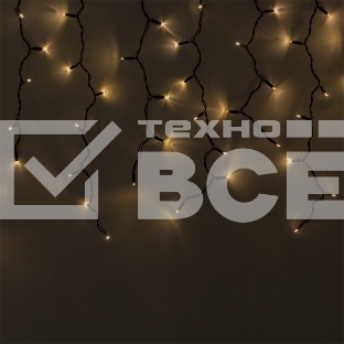 Гирлянда светод. уличная Funray Бахрома SIC-120WW,3.0x0.7м,120ламп,тепл.бел,IP60,черн.шн.1.5м,СОЕД