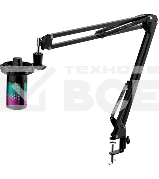 Игровой стрим микрофон Defender Impulse GMC 650 USB, RGB, стойка, провод 1.7 м 1